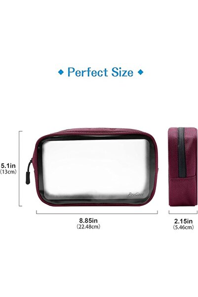 PROCASE Travel Toiletry Bag 2 Pack, Matte Clear Makeup Pouch Travel Organizer...
