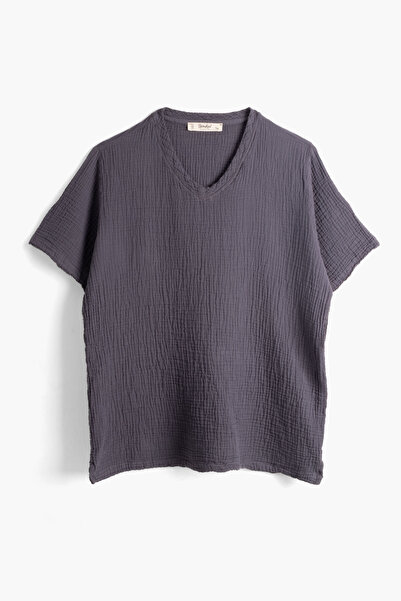 İpekçi Otantik Nomad V-Neck Muslin Men's T-Shirt