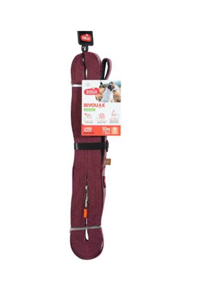 Zolux BVK Flat Lead for Dog Red, 10 m/15 mm