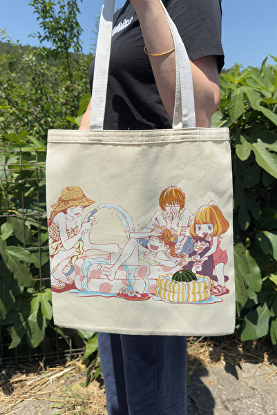ZipZap Sangatsu No Lion V1 Summer Winter Double-Sided Canvas Print Tote Bag A...
