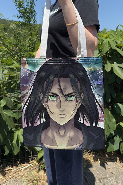 ZipZap Attack on Titan V1 Summer Winter Double-Sided Canvas Print Tote Bag An...