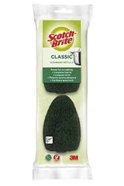 Scotch Brite Rezerve pentru burete cu maner Scotch-Brite 3M, Heavy Duty, 2 bu...