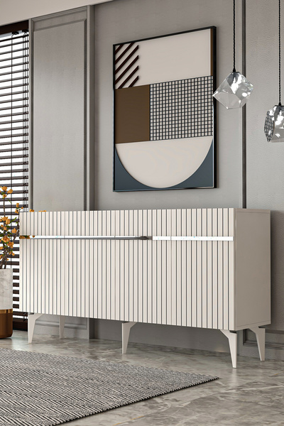 Dekortis Home Dekor 150DHDK5BG TEDY LAZER PLEKSİ DESEN KONSOL ve TV SEHPASI, ...