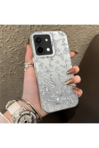 CASEVIBE Vivo Y28 4G Uyumlu Kelebek desenli şık telefon kılıfı, çarpışmalara ...