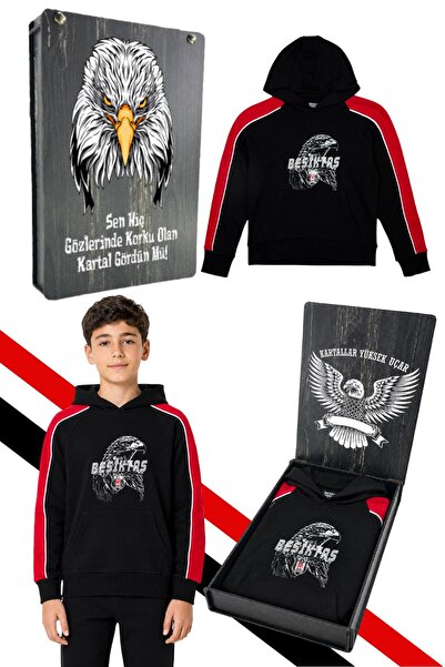 Beşiktaş Hanorac cu glugă pentru copii, cu protecție UV și cutie cadou