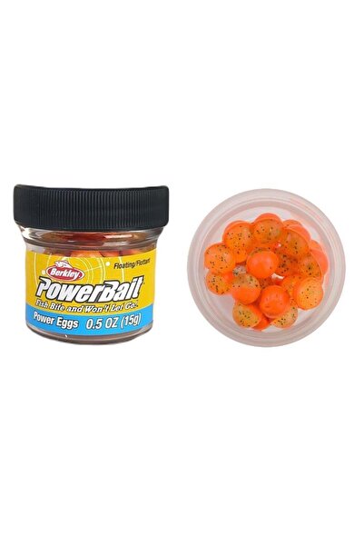 BERKLEY Powerbait Power Eggs Clear Green FL Orange Alabalık Top Hamur Yemi 15gr