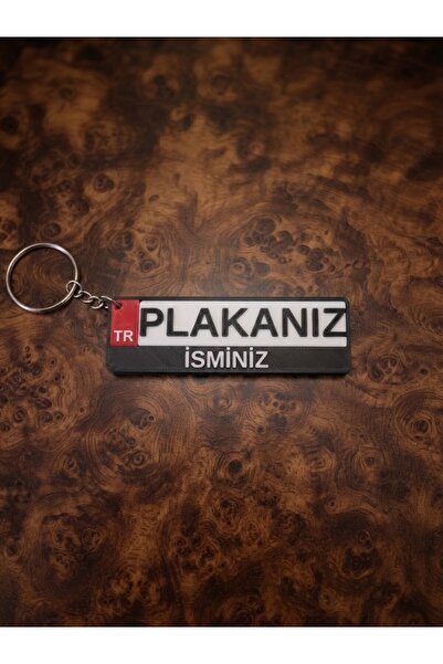 Kişiye Özel Plaka Tasarımlı 3D Yazım Anahtarlık - İsme ve Plakaya Özel Hediye
