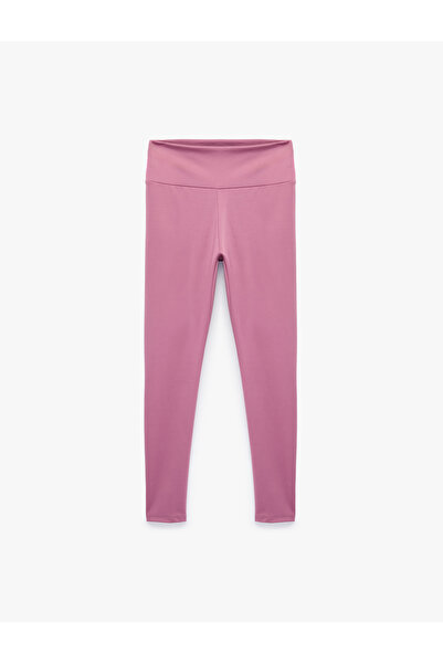 Koton High Waist Stitching Detailed Sports Leggings