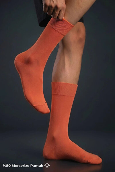 Mısırlı Men's Mercerized Ergonomic Socks Lycra Rust Red