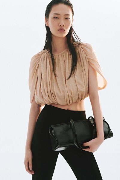 H&M Bubble-hem crêpe top
