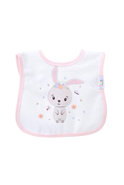 Ekebaby Patterned Printed Baby Bib 11942 Beige-Pink