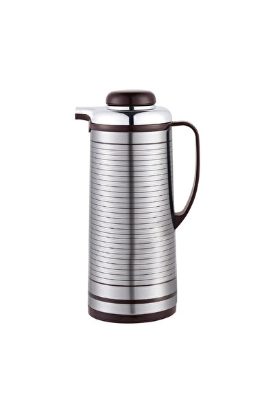 DELCASA 1.9L Double Wall Vacuum Flask DC3168, Stainless Steel, Black & Silver