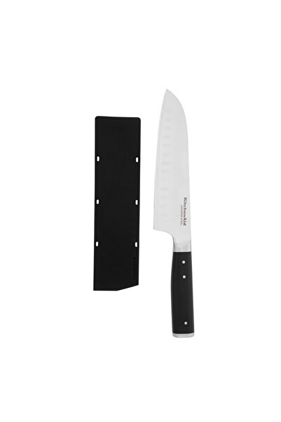 Kitchenaid 18cm Santoku Knife with Blade Cover – High-Carbon Japanese Steel K...