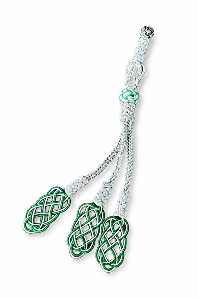 TESBİHKENTİ 3-Piece Model Green Color Copper Kazaz Tassel