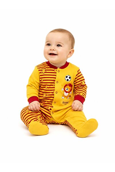 KAYAKİDS Unisex Baby Yellow Navy Blue Black White Yellow Red Fan Jumpsuit
