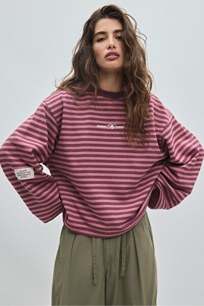 Stradivarius Çizgili sweatshirt