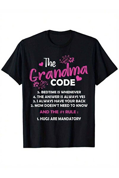 4Car تي شيرت نسائي كلاسيكي أسود بأكمام قصيرة من Funny Grandma Grandmother Rul...