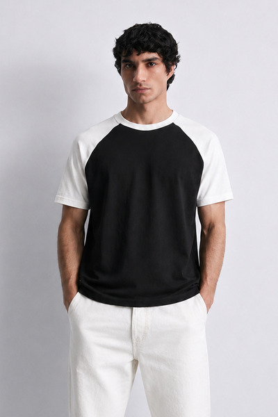 ATE STUDIOS Reglan Kol Blok Renkli Oversize Tişört