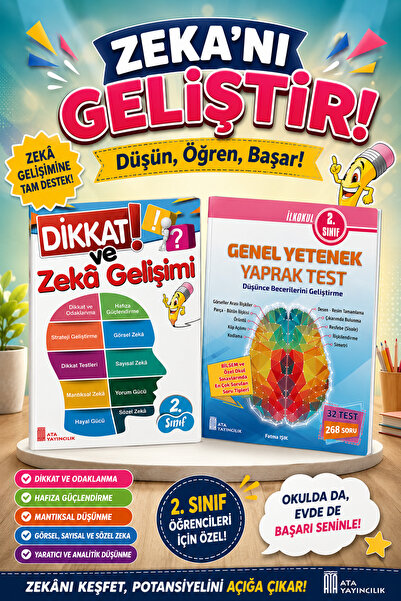 Ata Yayıncılık 2.Sınıf Dikkat ve Zeka Gelişimi - Genel Yetenek Yaprak Test