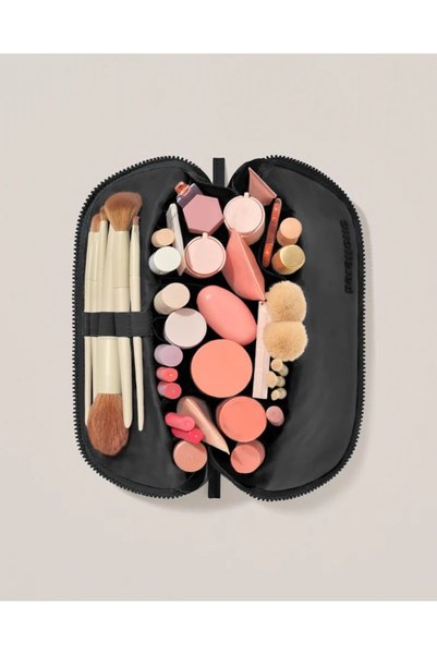The Sleep Deep Premium Leather Makeup Bag - Cosmetic Bag & Travel Makeup Bag