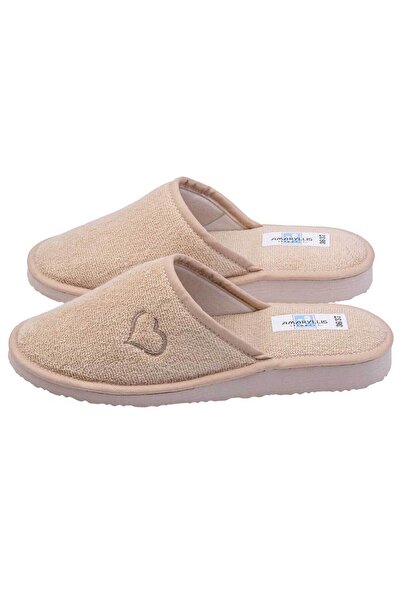 Slipper Γυναικεία βαμβακερά πετσετέ μπισκοτένια ελληνικά