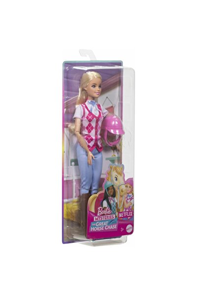 mattel Μυστήρια Μπάρμπι Η Μεγάλη Κυνηγητούρα με Άλογα - Κούκλα Ιππασίας - HXJ38