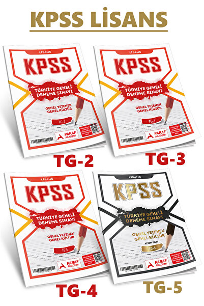 Paraf Akademi Türkiye Geneli KPSS Lisans Deneme Sınavı Seti (2. 3. 4. ve 5. Sayı)