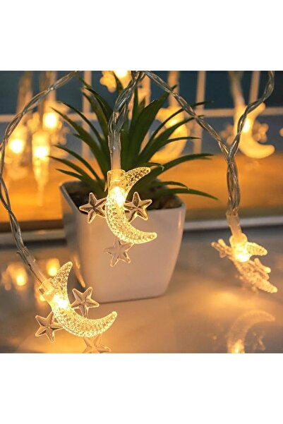 Goodern أضواء سلسلة LED بطول 6 متر، 40 مصباحًا، زينة رمضان، أضواء على شكل هلا...