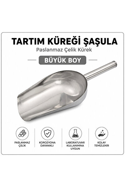 Labolist Tartım Küreği Şaşula - Paslanmaz Çelik Kürek Büyük Boy