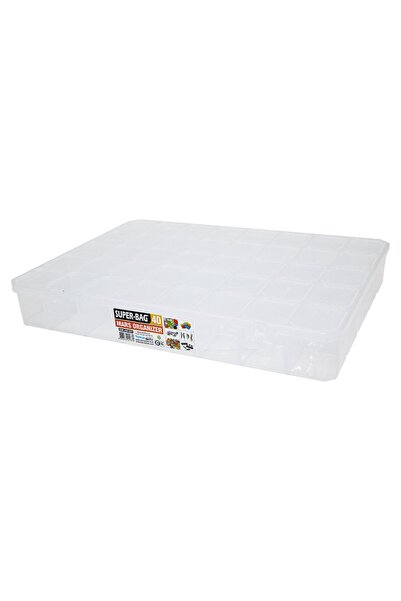 Marsilyan Mars 40 Compartment Transparent Organizer Box 39X30X55Cm () Ilkel-G...