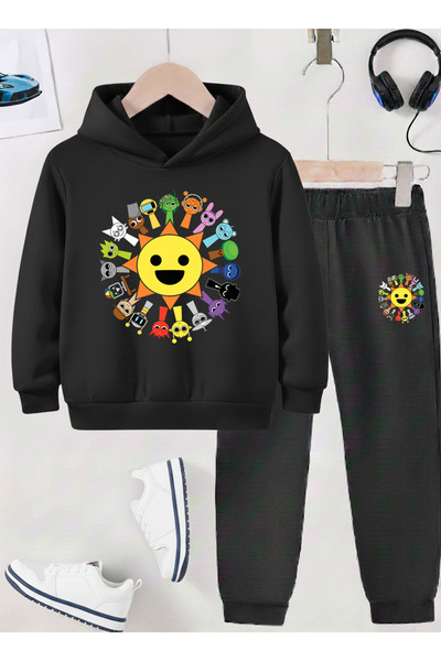 STİL-X Sprunki Printed Children's Tracksuit, Shardon Soft Fabric, Unisex