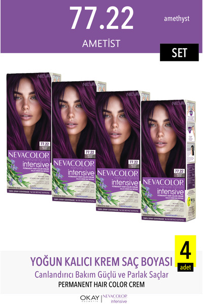 Neva Color Natural Colors INTENSIVE 77.22 AMETİST set (4 ADET)