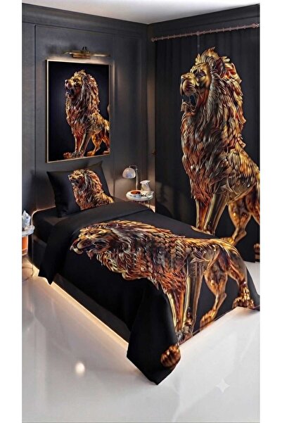 Elmas Dizayn 280*240 Cm. Special Design Single Bedding Set with Background Cu...