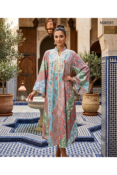 ROGINA جلابية نسائية كاجوال كم واسع
