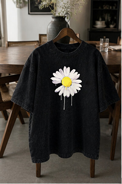 HOFFNUNG Unisex Oversize Vintage Washed Street Style Μόδα του δρόμου Βαμβακερ...