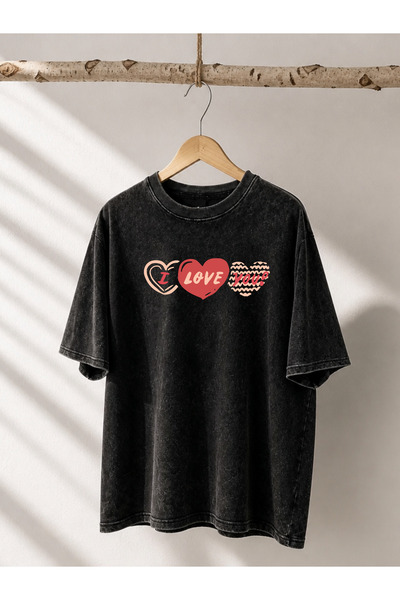 Pink Sky Unisex Oversize Vintage Washed Street Style Μόδα του δρόμου Βαμβακερ...