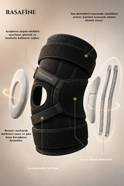 rasafine Luxury Steel Ligament Supported Knee Brace – Meniscus, Cruciate Liga...