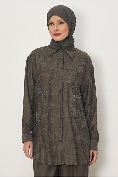 Alvina Beaded Detail Jacquard Tunic 46730