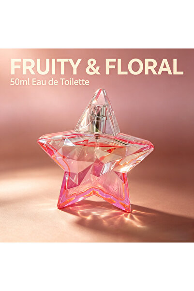 ARIANA 50ml Eau de Parfum Spray in Star-Shaped Pink Crystal Glass Bottle, Lon...
