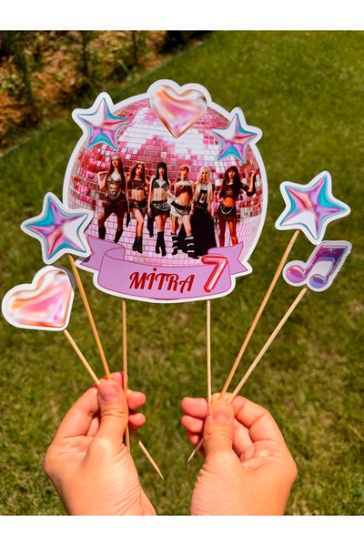 giftica sticker Giftica Manifest Bütün Kızlar Pasta Süsü 5 Adet
