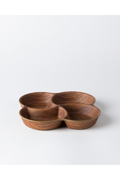 Madame Coco Migne Four-Compartment Snack Bowl - Brown - 19 cm