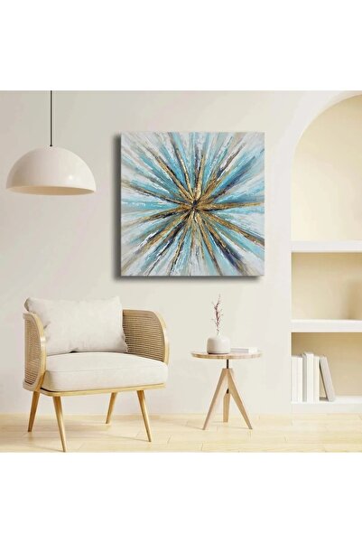 OEM Tablou decorativ abstract pe pânză 69x69 cm, 100% pânză, ramă din lemn de...