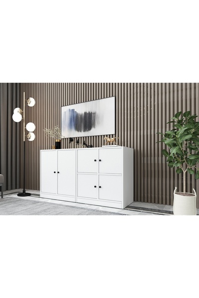 nettrends.net the new trend of shopping Dolaplı Konsol Beyaz 130 Cm KNS-1038-Ç