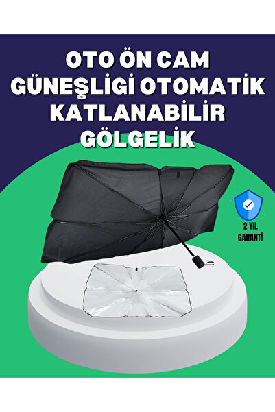 teknodayım Foldable Car Sunshade with Umbrella Design – Wide Compatibility, U...