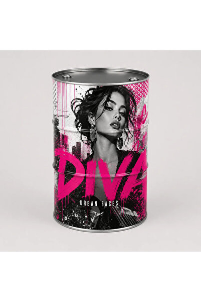 Generic Brand Masă tip butoi personalizată CISKO Diva – Urban Faces
