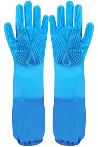 Yelajoy Lengthened Silicone Pet Grooming Gloves, High-Density Soft Brushes Gl...