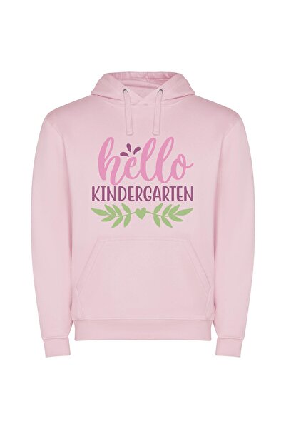 iLovePrints Kind Greetings for Kids Φούτερ με κουκούλα σε χρώμα Ροζ