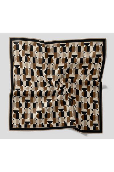 Levidor Women's Geometric Pattern Sparkling Crystal Scarf with Silk Feel