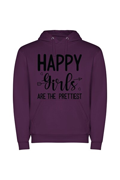 iLovePrints Radiant Girl Vibes Φούτερ με κουκούλα σε χρώμα Μωβ