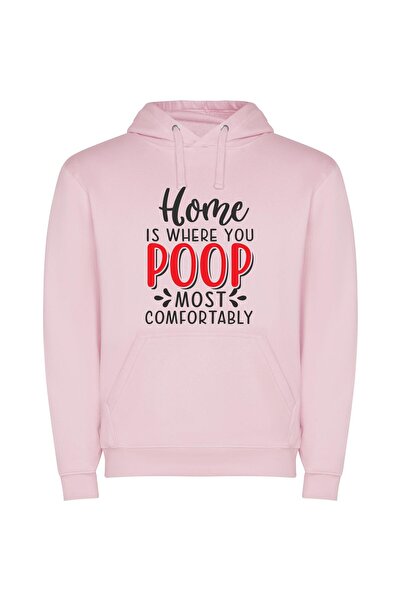 iLovePrints Ultimate Bathroom Comfort Zone Φούτερ με κουκούλα σε χρώμα Ροζ